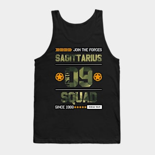 Zodiac Majesty Sagittarius Squad Camo Tank Top